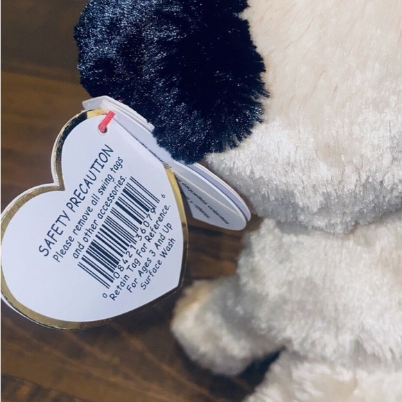 NEW RARE RETIRED 2013 TY BEANIE BOO BOOS PUGSLY PUG DOG 6" PLUSH GLITTER EYES - Picture 3 of 5